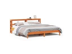 Bed Frame, Bed Frames Vidaxl Marrom Madeira De Pinho (200 X 200 Cm)