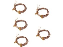 Conjunto de 5 Pulseiras Decorativas de Pedra Trançada para Relógios Inteligentes Leves. SFUSHOS