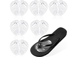 6 Pares de Protetores de Dedos de Gel para Sandálias Chinelo com Cojinho Antiderrapante para Pé
