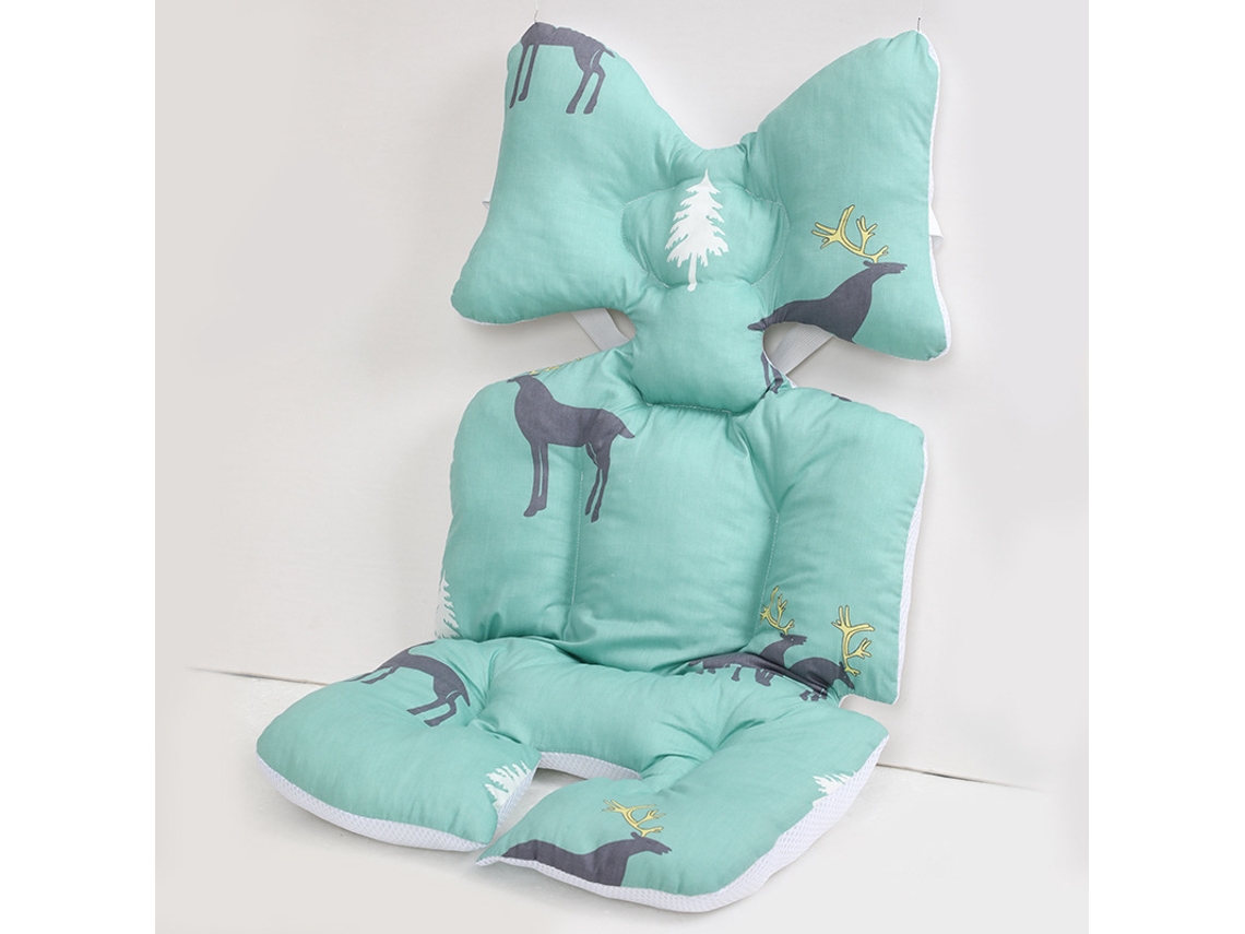 Almofada De Suporte Para Carrinho Eifson Malha 3d Com Elástico 34x79cm - Veado Verde