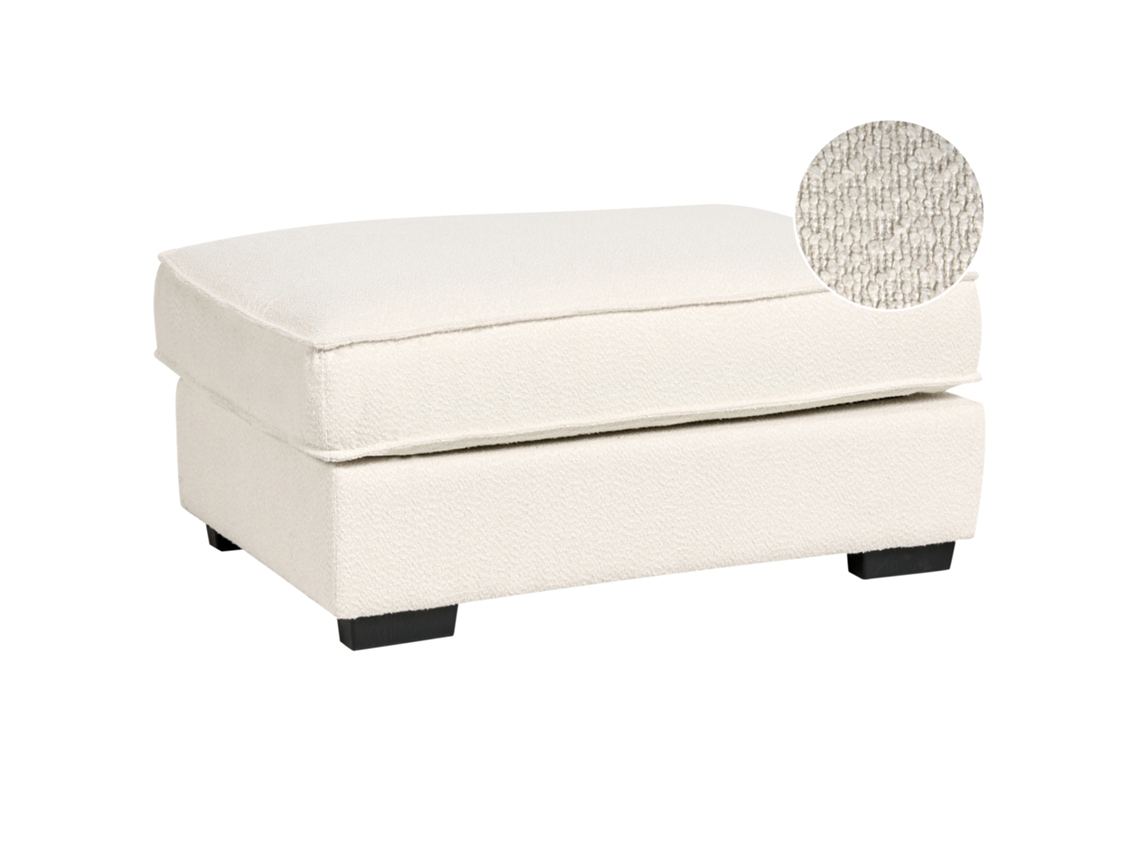 Pufe Kolding Creme Bouclé Beliani 94x65x45