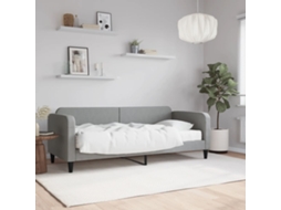 Vidaxl Sofá-cama Com Colchão 80x200 Cm Tecido Cinzento-claro