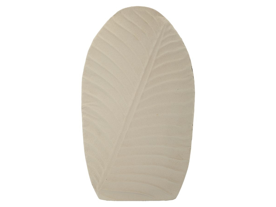 Vaso decorativo Mf809, metal, bege, 26 x 11 x 41 cm, Epikasa