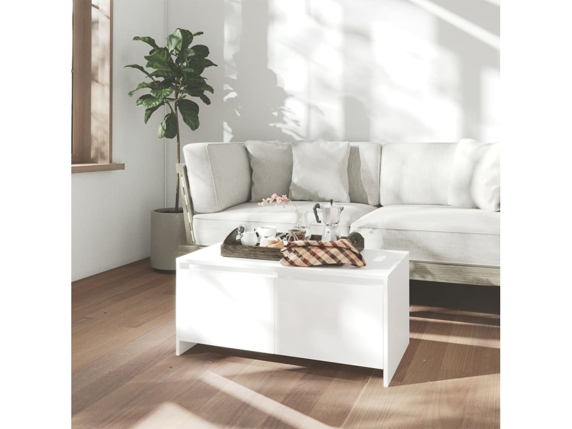 Vidaxl Mesa De Centro 90x50x41,5 Cm Derivados De Madeira Branco
