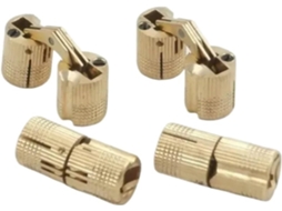 Dobradiças Cilíndricas De Cobre 8 10 12 14 16 18mm Para Armários, Com Fixação Invisível E Discreta Em Latão, Para