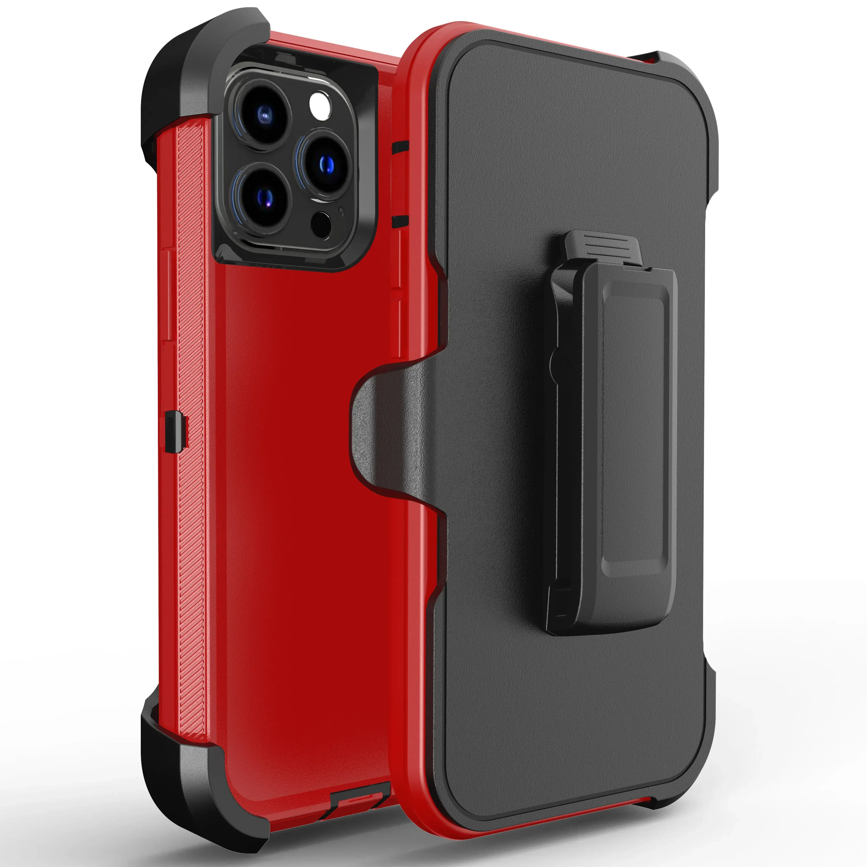 (preto E Vermelho, Iphone 13 Pro Max) Capa Para Celular, Estrutura Macia, Com Clipe Para Alça, Capa Protetora Rígida.