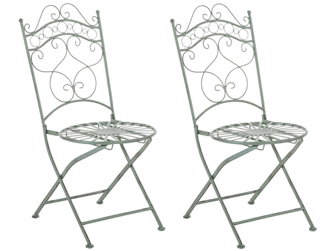 Conjunto De 2 Cadeiras Indra Verde Antigo Clp