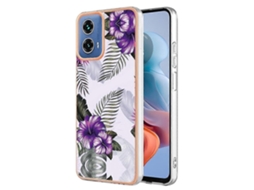 Capa Para Celular Motorola Moto G34 Em Tpu Com Revestimento Eletrolítico Imd
