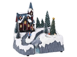 Conjunto 1 Decoração De Vila De Natal Vidaxl Multicolorido Plástico (20,5 X 17 X 21 Cm)