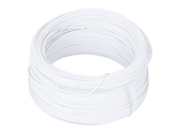 Fita de arame galvanizado branco de 0,55 mm, núcleo único, flexível, para proteção de materiais de bricolagem.