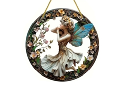 Laxiscreed Caixa De Luz Com Anjo Fada E Asas, Decoração Mágica De 20x20cm Para Ambientes Encantados