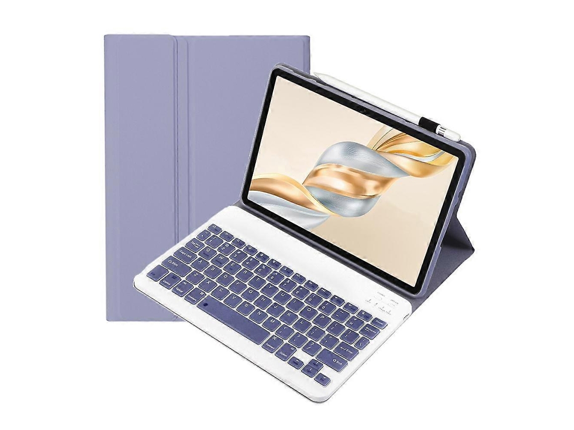 Capa De Couro Ultrafina E Destacável Para Tablet Com Teclado Bluetooth Ah28