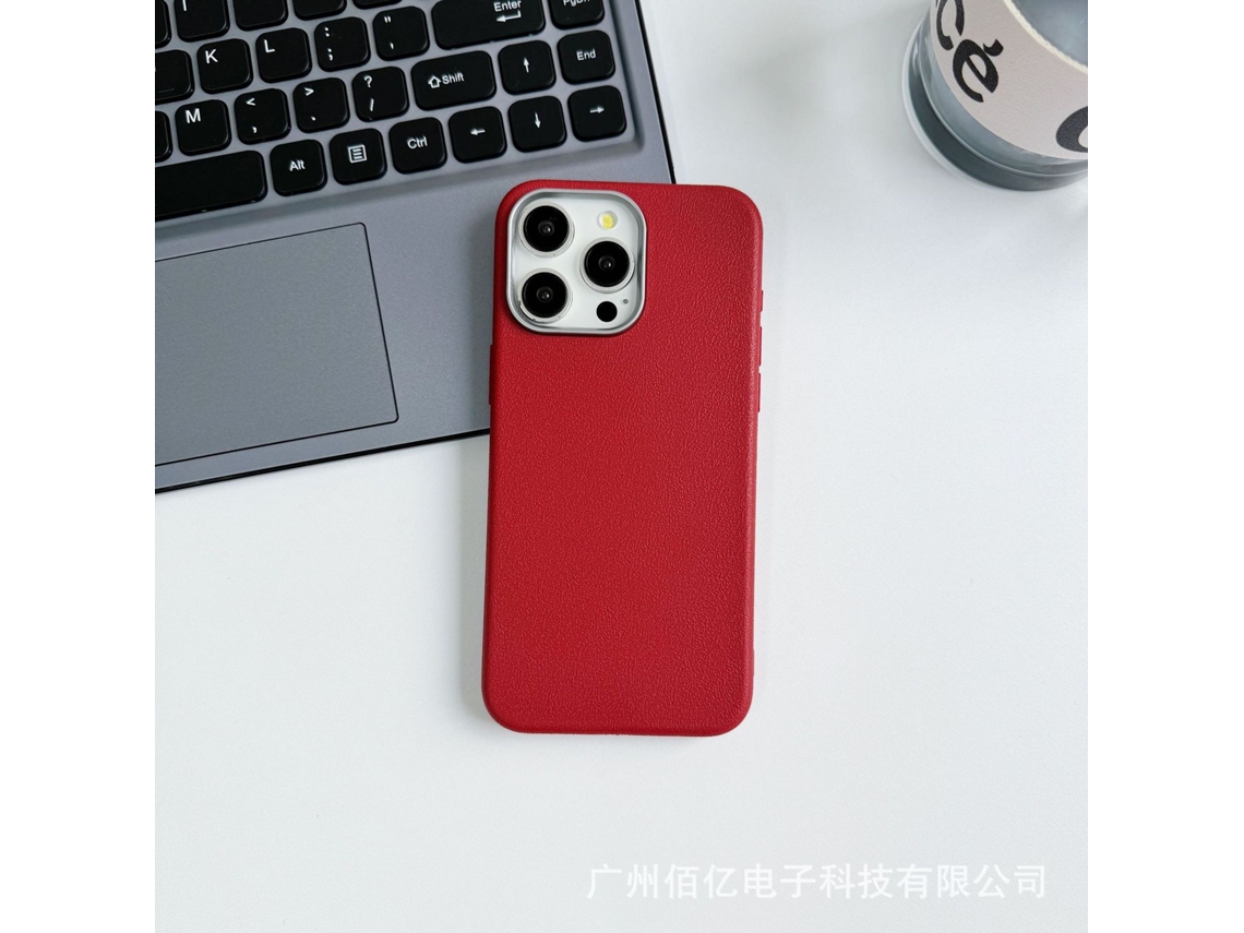 Conjunto De 2 Capas Para Iphone 17 Pro Na Cor Bordô, Com Textura De Couro Sintético Macio, Ideal Para Outono E Inverno.
