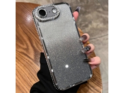 Capa De Tpu Para Iphone 16e - Glitter Degradê De Diamante