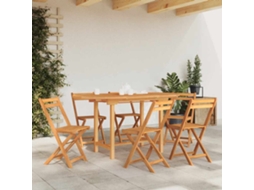 Vidaxl Mesa De Jardim Extensível 110-160x80x75 Cm Teca Maciça