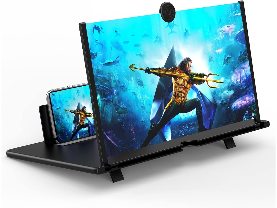 Ampliador De Tela 12'' Para Celular, Projetor 3d Hd Com Ampliação E Expansão Para Filmes, Vídeos E Jogos Em Smartphones, Fm