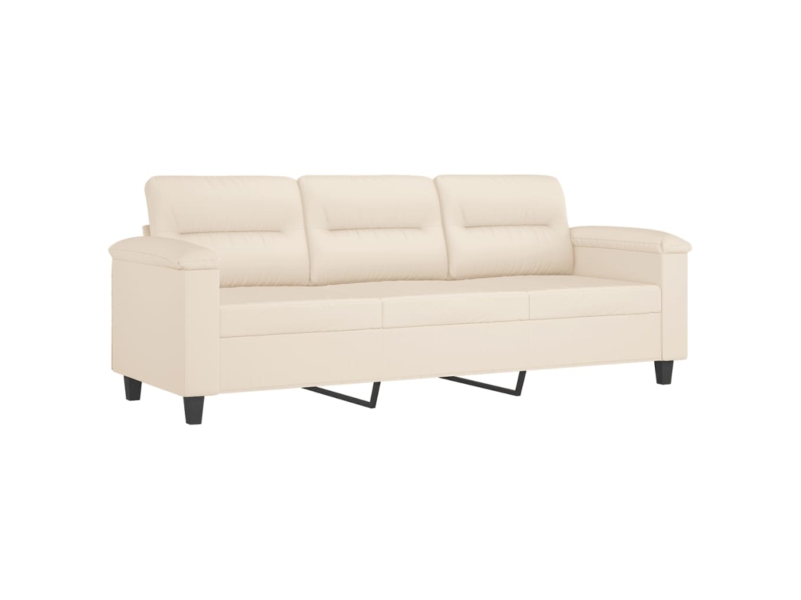 3-seater Sofa, 3-seater Sofas Vidaxl Bege Microfibra (n/a)