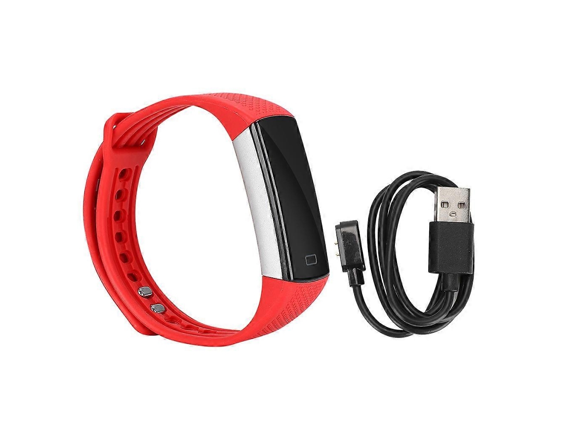 Pulseira inteligente TLWB6 LY para bicicleta elétrica, tela sensível ao toque de silicone, monitor cardíaco, pulseira esportiva (vermelha)