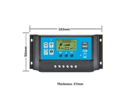 Controlador De Carga Solar Pwm Laxiscreed Com Timer, Lcd Digital E Controle De Luz