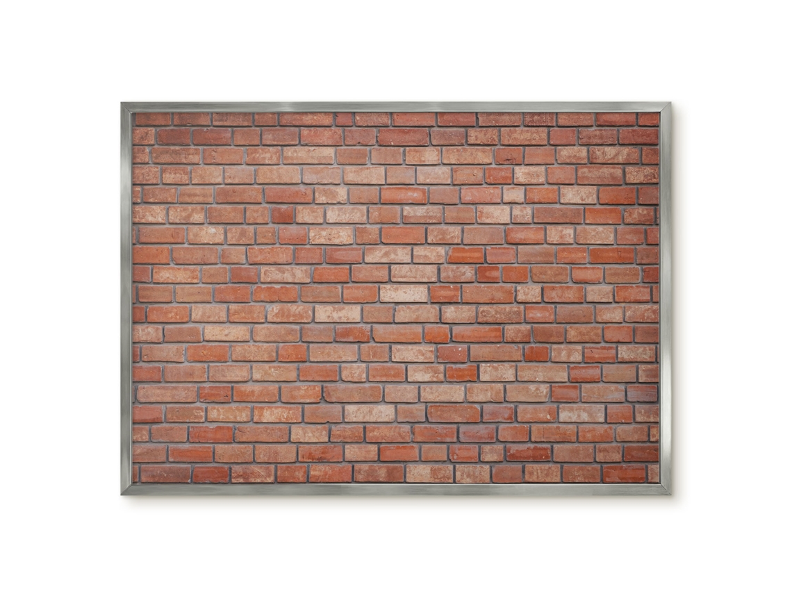 Quadro de vidro magnético com textura de madeira para hall de entrada Espelharte (70x50 cm)