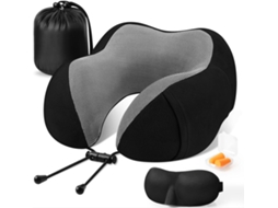 Brinquedo De Viagem De Espuma Viscoelástica Premium, Travesseiro De Pescoço Confortável E Com Suporte Aquaforge