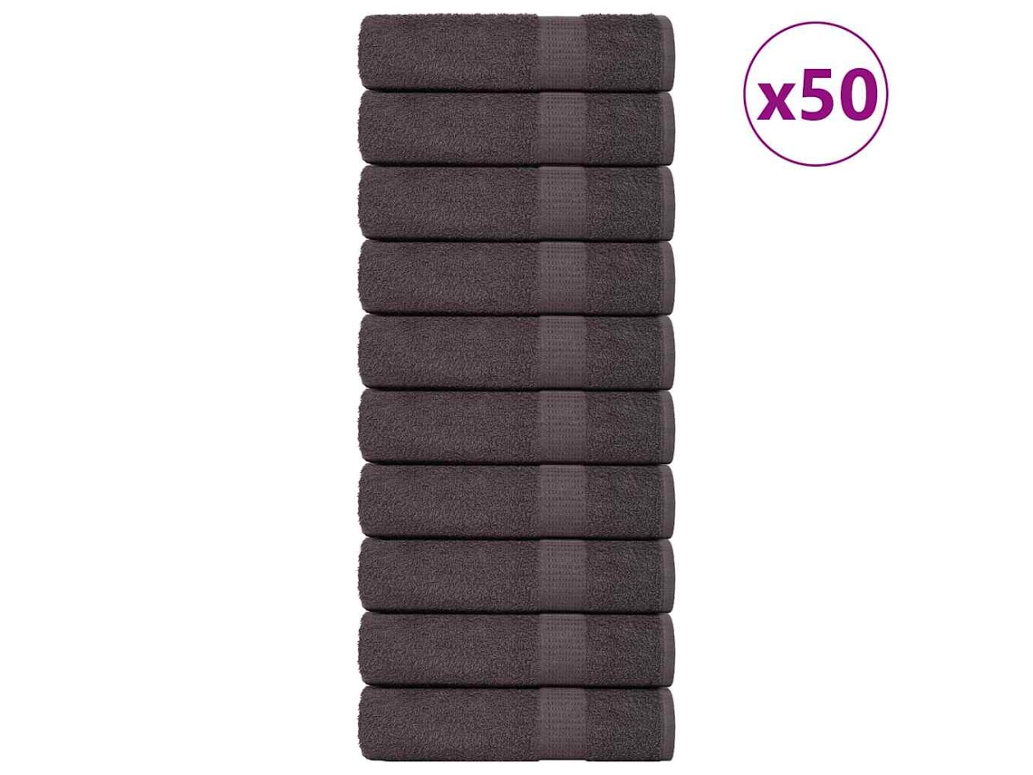 Vidaxl Toalhas De Mãos Frogn 50 Pcs 50x100 Cm 360 G/m² Antracite