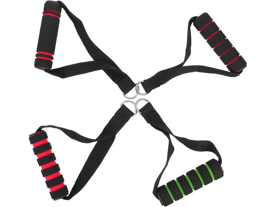 Didiseaon Conjunto De 4 Alças Cabo Para Fitness Com Pegada Ergonômica Antiderrapante Treinamento Força, Barra