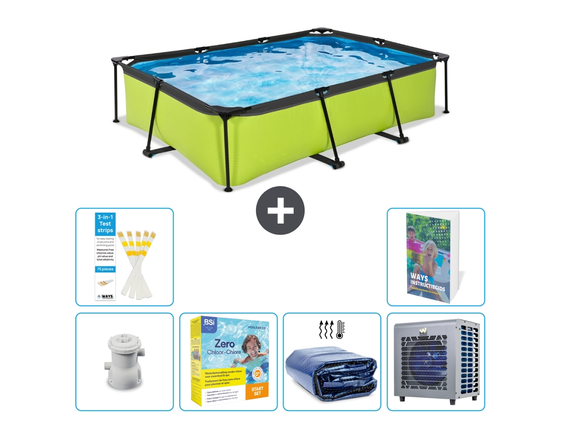 Piscina Exit Retangular 300x200x65 Cm 5 peças S331 EXIT TOYS