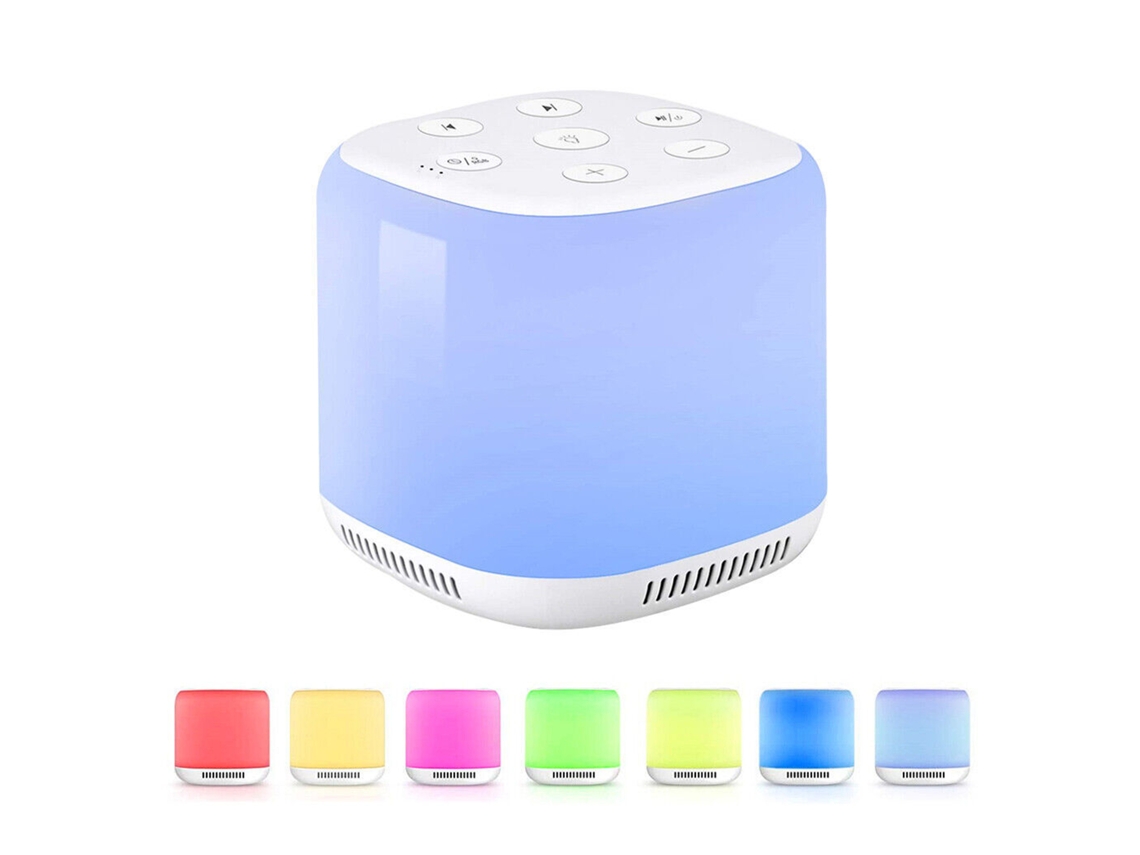 2026 máquina de Ruído Branco Portátil com 34 Sons Naturais, Temporizador e 9 Efeitos de Luz, Bateria de 1800mah para Crianças e Adultos