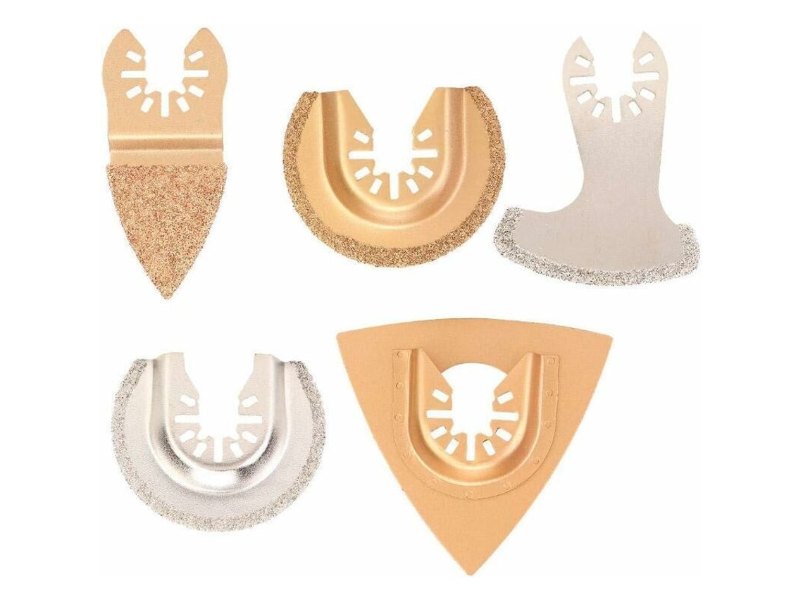 Conjunto De 5 Lâminas Serra Oscilante Diamantadas, Ferramenta Multifuncional Para Marcenaria, Ideal Para Corte De Madeira E Plástico, Da Debuns
