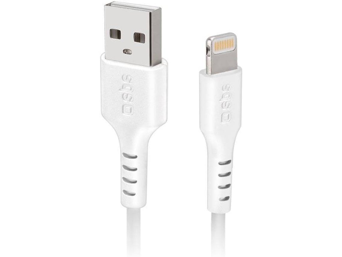 Cabo de Carregador SBS (Outlet Caixa Aberta - Lightning - USB - 1 m - Branco)