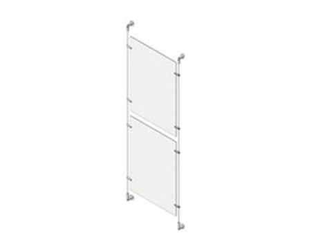 Sc215070v Suporte de apresentação 50 x 70 cm Aço inoxidável, transparente Tecnostyl