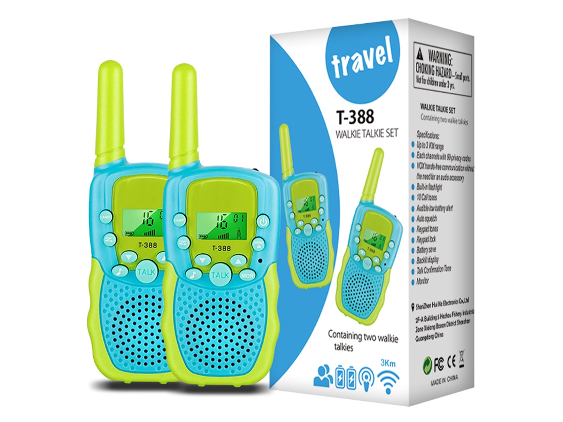 Walkie Talkies Para Crianças De 3 A 14 Anos, 22 Canais, Rádio Bidirecional Para Camping E Trilhas, Roxo Brilvibera