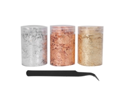 3 Botellas Láminas De Ouro Diy Para Arte De Unhas Decoração Com Flocos De Ouro Latão Cobre Vermelho Alumínio