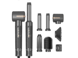 Profissional 7 em 1 Ferramenta de Pentear Ar Multifuncional Secador de Cabelo 1400w Preto TAISHENGDA