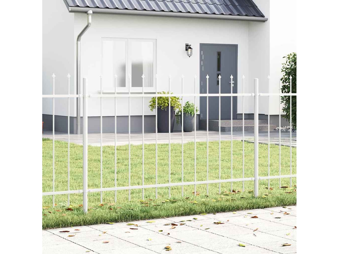 Vidaxl Cerca Para Jardim Woerden 9 Unid. 15,3 X 0,8 M Branco