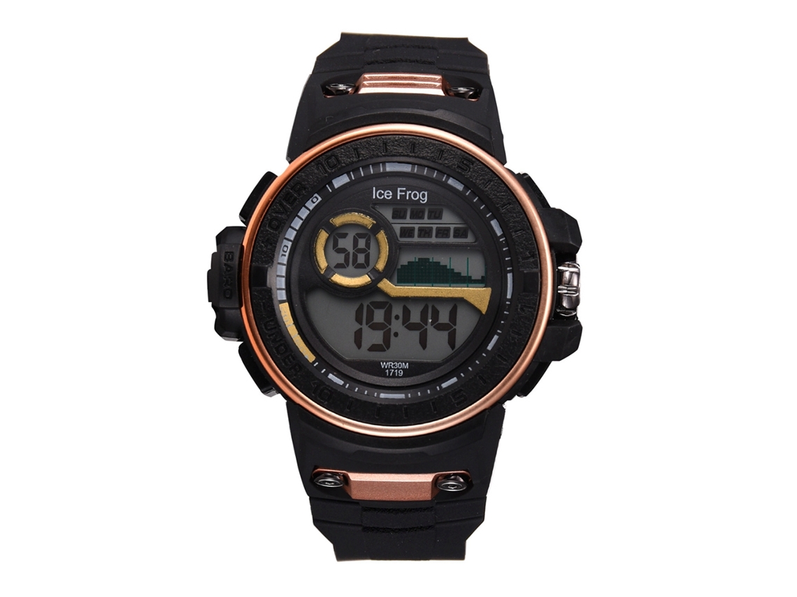 Relógio masculino casual de silicone, resistente à água, para estudantes, laranja.