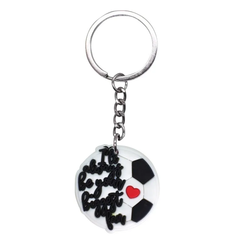 (pacote Com 2) Chaveiros Com Tema De Futebol, Em Borracha Macia De Pvc, Pingentes Decorativos