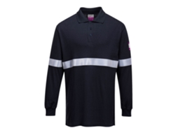 Polo De Manga Comprida Resistente A Chamas E Antiestática Azul Marinho / Xxxl
