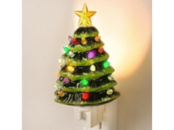 Luminária Noturna De Natal Em Cerâmica 15 Cm Com Lâmpadas
