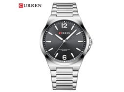 Relógio MDUG Masculino de Quartzo, Elegante, À Prova D'água, Pulseira de Aço, Mostrador Preto
