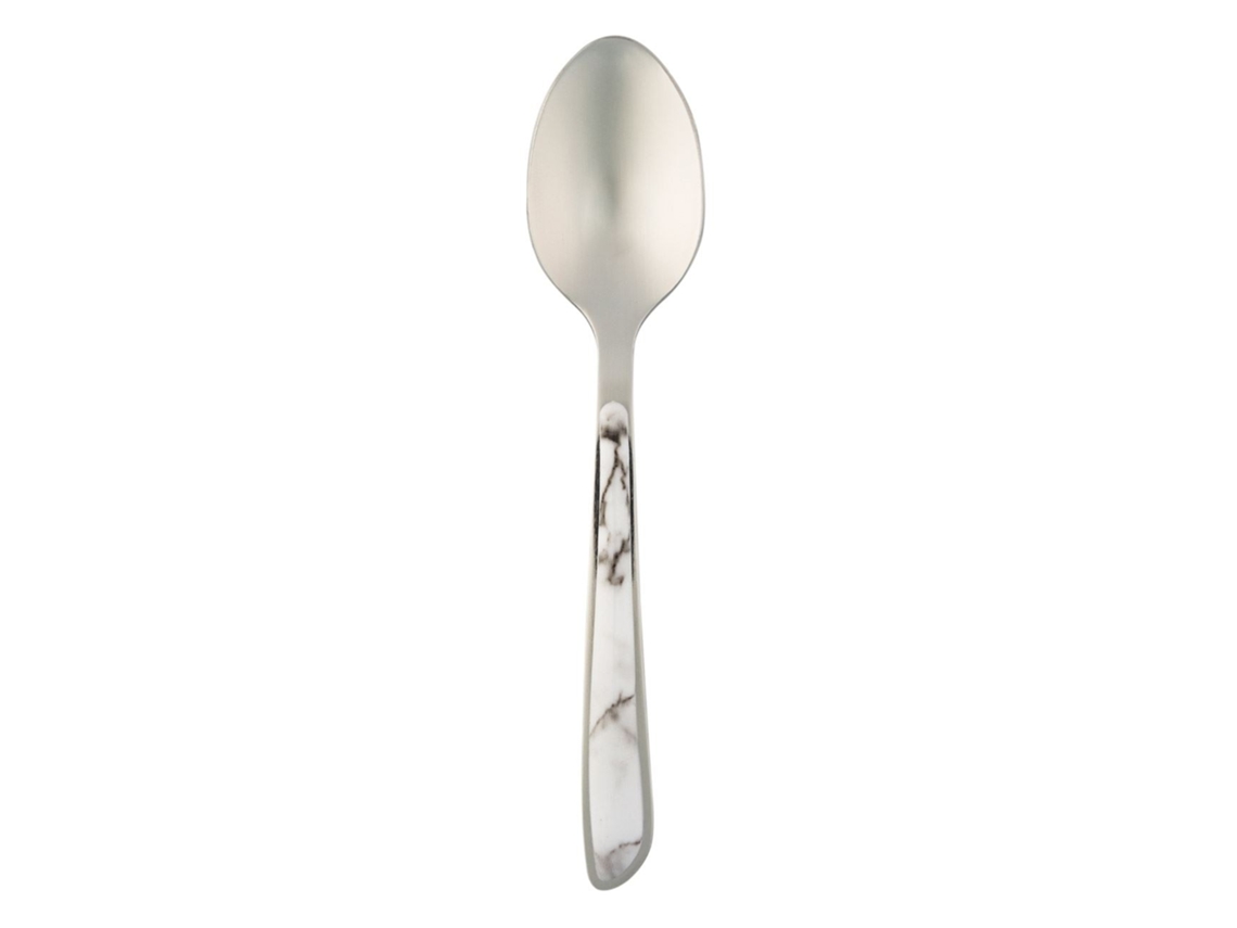 Colher De 14 Cm Com Cabo Em Aço Inoxidável Com Pedra De Mármore