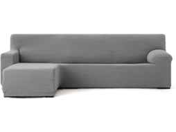 Capa de Chaise Longue Esquerda para Braço Curto EYSA Premium Jaz Tecido Multielástico (250-360 cm - Poliéster e Algodão - Gris)