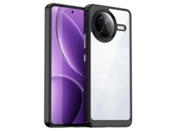 Capa Protetora De Acrílico Tpu Transparente Preta Para Xiaomi Poco F7 Ultra 5g / Redmi K80 Pro 5g