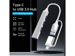 Hub Usb C 4 Portas Usb 3.0 Estação De Docking Ultra Fina Divisor Para Laptop Macbook Pro Ps4