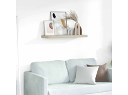 Vidaxl Prateleira De Parede Suspensa 80x23,5x3,8 Cm Mdf Cor Carvalho