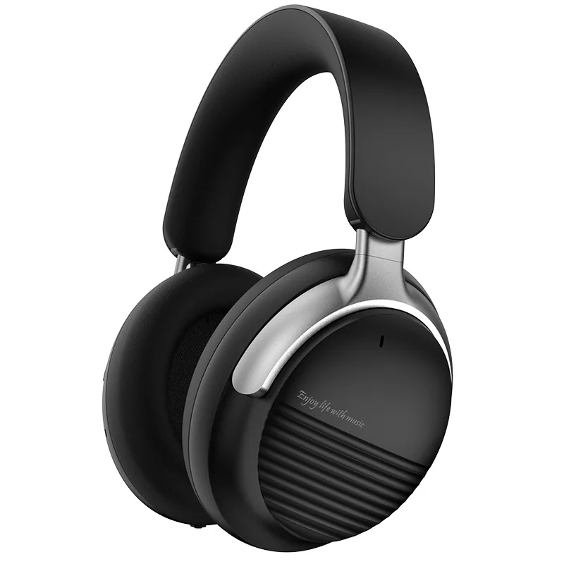Fones De Ouvido Bluetooth Supra-auriculares (pretos), Fones De Ouvido Esportivos Sem Fio Com Cancelamento De Ruído Ativo.