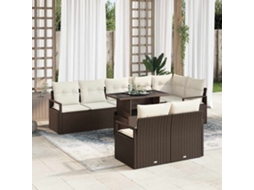 Vidaxl Conjunto De Sofá De Jardim 9 Unid. 8-número De Lugares