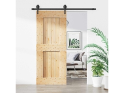 Vidaxl Porta Deslizante Natural E Preto 85 X 210 Cm