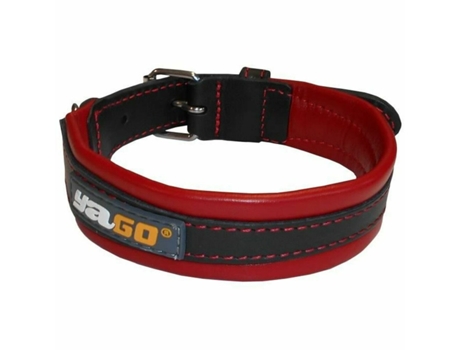 Coleira para Cães Yago M Preto/Vermelho 34-43 cm Vermelho/Preto